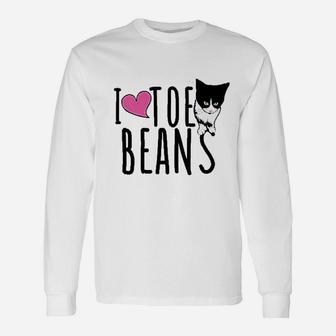 I Love Toe Beans Unisex Long Sleeve | Crazezy