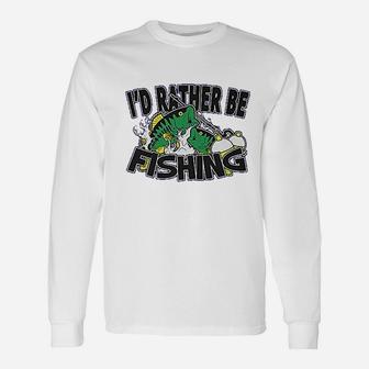 I'd Rather Be Fishing Unisex Long Sleeve | Crazezy CA