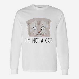 Im Not A Cat I Am Not A Cat Funny Zoom Call Cat Unisex Long Sleeve | Crazezy AU