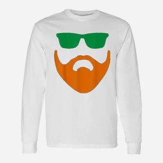 Irish Beard Ireland St Pattys Ginger Long Sleeve T-Shirt - Thegiftio UK
