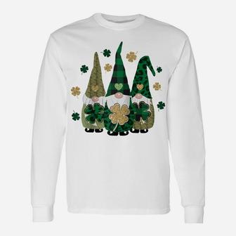 Irish Gnome St Patricks Day Shamrock Shirt Lucky Leprechauns Raglan Baseball Tee Unisex Long Sleeve | Crazezy DE