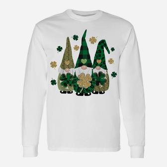 Irish Gnome St Patricks Day Shamrock Shirt Lucky Leprechauns Unisex Long Sleeve | Crazezy UK