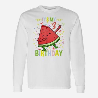 Its My 3Rd Birthday Watermelon Watermelon Lover Unisex Long Sleeve | Crazezy