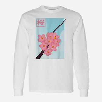 Japanese Spring Flower Pink Cherry Blossom Sakura Feast Unisex Long Sleeve | Crazezy