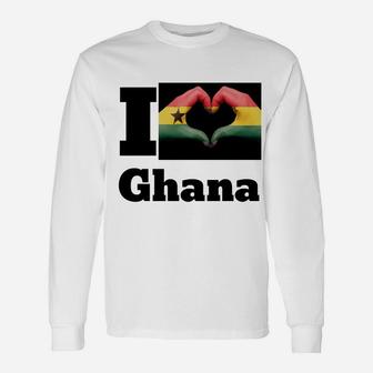 Kapuzen Ich Liebe Ghana Langarmshirts - Seseable