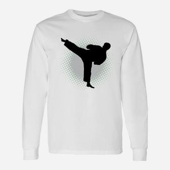 Karate Martial Arts Silhouette Sports Youth Unisex Long Sleeve | Crazezy