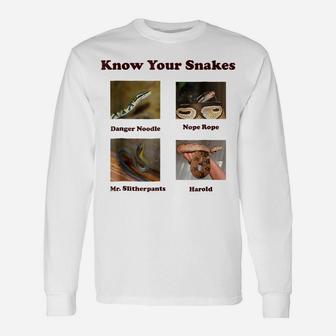 Know Your Snakes Danger Noodle, Nope Rope Unisex Long Sleeve | Crazezy AU