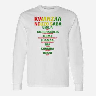 Kwanzaa - Nguzo Saba - The Seven Principles Unisex Long Sleeve | Crazezy