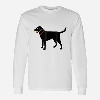 Labrador Retriever Fetch Black Lab Play Ball Unisex Long Sleeve | Crazezy CA