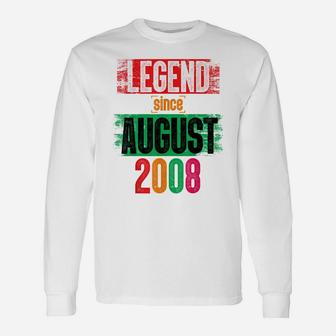 Legend Since August 2008 Bday Gifts 11Th Birthday Unisex Long Sleeve | Crazezy