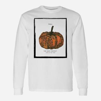 Leopard Fall Pumpkin Unisex Long Sleeve | Crazezy