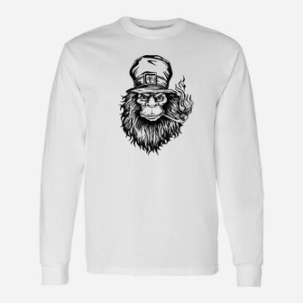Leprechaun Bigfoot Sasquatch St Patricks Day Long Sleeve T-Shirt - Thegiftio UK