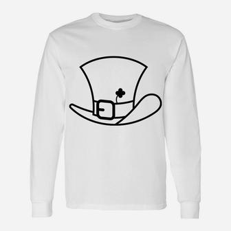 Leprechaun Hat black Long Sleeve T-Shirt - Monsterry UK