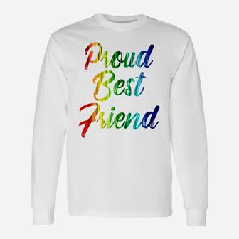 Lgbt Rainbow Pride Shirts Proud Best Friend Tees Gay Lesbian Unisex Long Sleeve | Crazezy CA