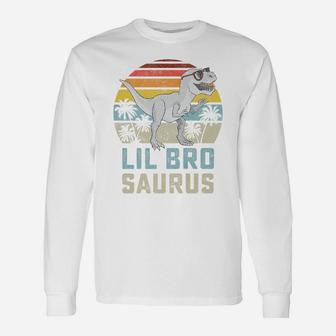 Lilbrosaurus T Rex Dinosaur Lil Bro Saurus Brother Family Unisex Long Sleeve | Crazezy DE