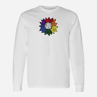 Love Sunflower Gay Pride Flower Rainbow Flag Lgbt-Q Ally Unisex Long Sleeve | Crazezy