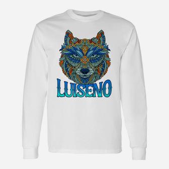 Luiseno Wolf Symbol Spirit Native American Luiseno Wolves Unisex Long Sleeve | Crazezy CA