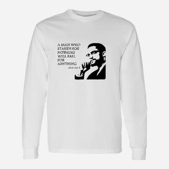 Man Who Stands For Nothing Fall For Anything Unisex Long Sleeve | Crazezy DE