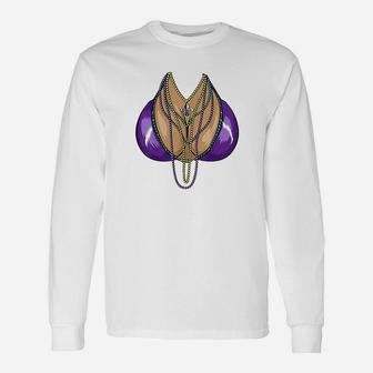 Mardi Gras And Beads Fat Tuesday Funny Gift Unisex Long Sleeve | Crazezy AU