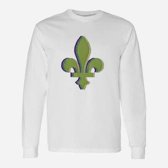 Mardi Gras New Orleans Fleur De Lis New Orleans Long Sleeve T-Shirt - Thegiftio