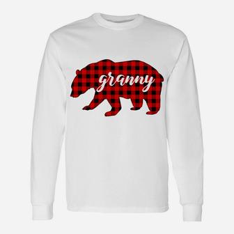 Matching Family Buffalo Plaid Granny Bear Red Lumberjack Unisex Long Sleeve | Crazezy CA