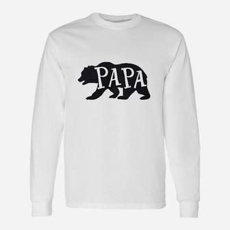 Matching Father And Son Papa Bear Daddy Bear Little Baby Family Unisex Long Sleeve | Crazezy