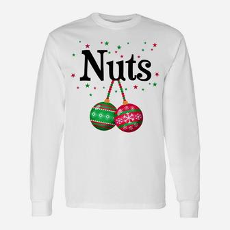 Men Nuts Chestnuts Couple Costume Christmas Ornament Unisex Long Sleeve | Crazezy