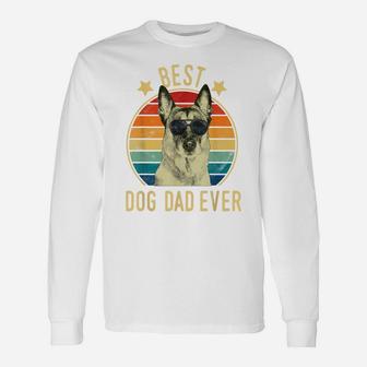 Mens Best Dog Dad Ever Belgian Malinois Father's Day Gift Unisex Long Sleeve | Crazezy