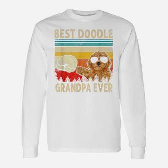 Mens Best Doodle Grandpa Ever Goldendoodle Dog Dad Father's Day Unisex Long Sleeve | Crazezy DE