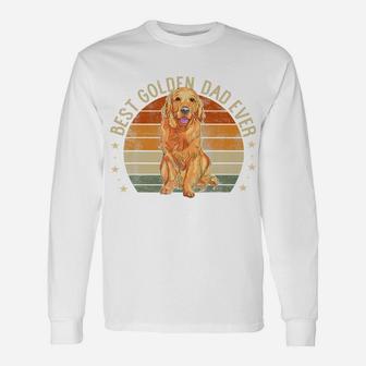 Mens Best Golden Dad Ever Retro Golden Retriever Gifts Dog Sweatshirt Unisex Long Sleeve | Crazezy AU