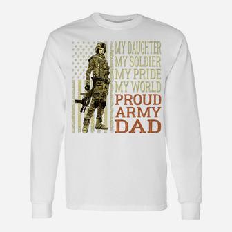 Mens My Daughter My Soldier Hero - Proud Army Dad Military Father Unisex Long Sleeve | Crazezy