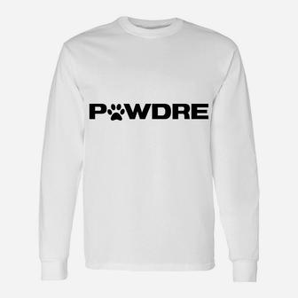 Mens Pawdre Paw Print Graphic For A - Dog Dad Unisex Long Sleeve | Crazezy