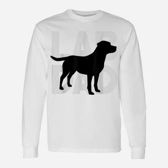 Mens Silver Lab Dad Dog Labrador Retriever Dad Gifts Best Lab Dad Unisex Long Sleeve | Crazezy CA