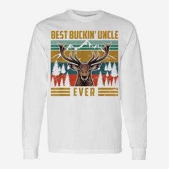 Mens Vintage Best Buckin' Uncle Ever Costume Deer Hunting Unisex Long Sleeve | Crazezy