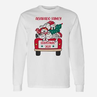 Merry Catmas Christmas Truck Cat Lovers Alvarado Family Unisex Long Sleeve | Crazezy CA