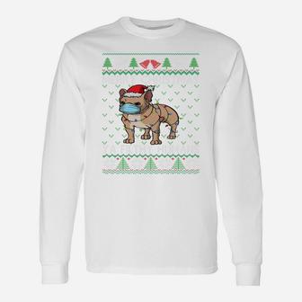 Merry Christmas Frenchie Dog Ugly Christmas French Bulldog Sweatshirt Unisex Long Sleeve | Crazezy UK
