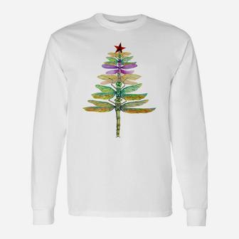 Merry Christmas Insect Lover Xmas Dragonfly Christmas Tree Unisex Long Sleeve | Crazezy CA