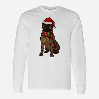 Merry Christmas Ornament Bullmastiff Xmas Santa Sweatshirt Unisex Long Sleeve | Crazezy
