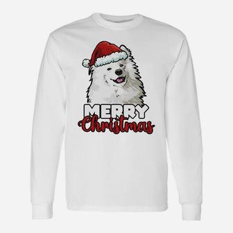 Merry Christmas Samoyed Dog Lover Gift Sweatshirt Unisex Long Sleeve | Crazezy