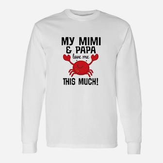 Mimi And Papa Love Me Crab Baby Unisex Long Sleeve | Crazezy DE