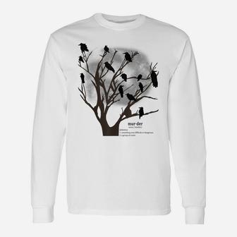 Murder Of Crows Funny Animal Unisex Long Sleeve | Crazezy
