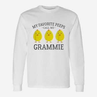 My Favorite Peeps Call Me Grammie Unisex Long Sleeve | Crazezy AU