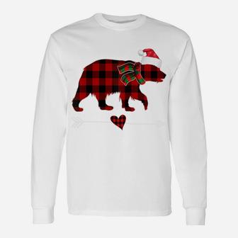Nana Bear Christmas Pajama Red Plaid Buffalo Family Gifts Unisex Long Sleeve | Crazezy