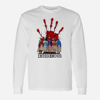 Native American Indigenous Red Hand Women Gifts Sweatshirt Unisex Long Sleeve | Crazezy CA