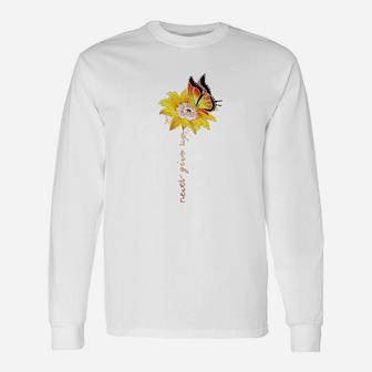 Never Give Up Sunflower Unisex Long Sleeve | Crazezy CA