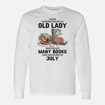 Never Underestimate An Old Lady Who Reads Many Books Women Unisex Long Sleeve | Crazezy