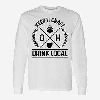 Ohio Drink Local Oh Brewery Brewmaster Craft Beer Brewer Unisex Long Sleeve | Crazezy