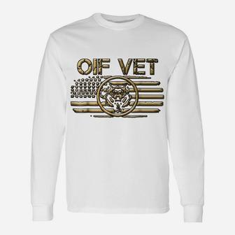 Oif Veteran Usa Flag American Military Shirt Unisex Long Sleeve | Crazezy AU