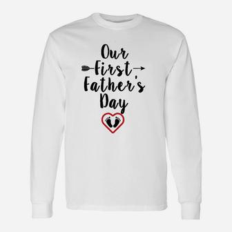 Our First Fathers Day Unisex Long Sleeve | Crazezy CA