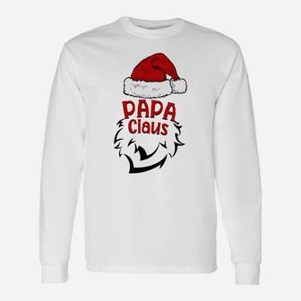 Papa Claus Merry Christmas Dad Santa Claus Head Sweatshirt Unisex Long Sleeve | Crazezy CA